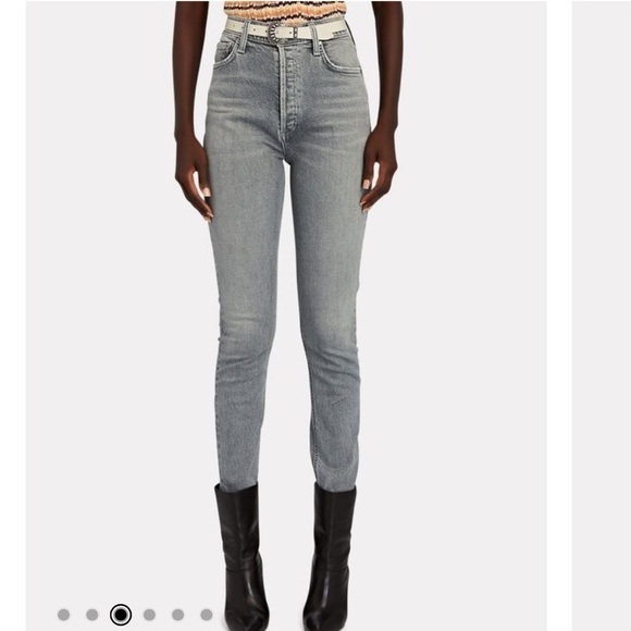 AGOLDE Gray Nico High-Rise Skinny Jeans Size 26 - Picture 1 of 14